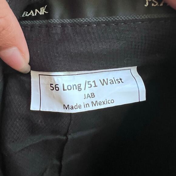 Jos. A. Bank Men's 2-PIECE SUIT Blazer Jacket 56L Pant W52xL31 Gray 100% Wool - Picture 4 of 7